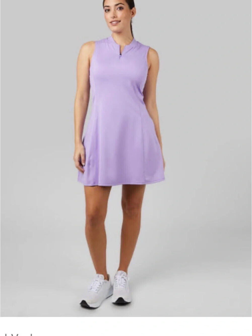 32 Degrees Cool Size M NWT Lavender Sleeveless 1/4 Zip Dress Pockets Tennis